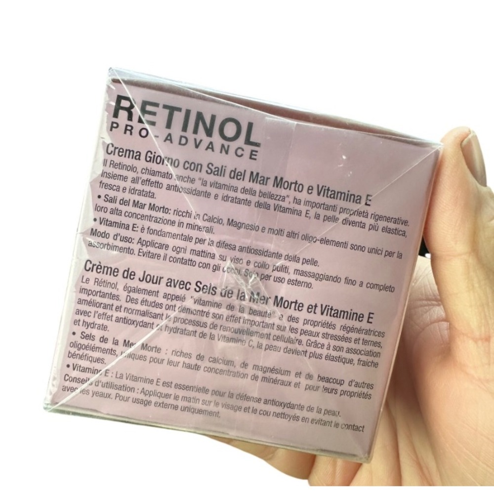 Delfanti Milano Retinol Pro Advance Day Cream Dead Sea Salts Vitamin‎ E 1.7 oz - Picture 4 of 6